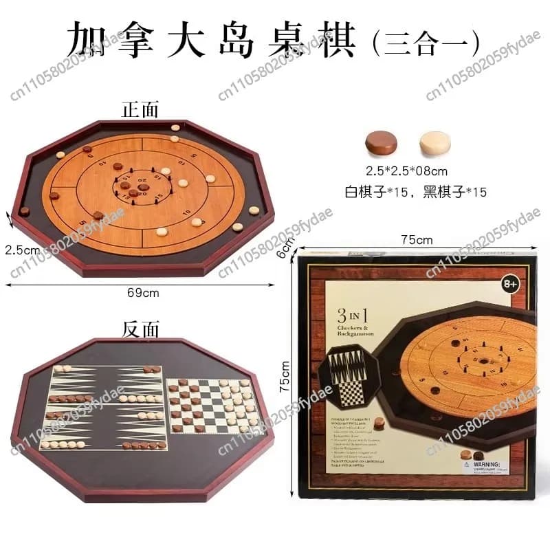 Gioco da tavolo in legno massello canadese: Scacchi, Backgammon e altri giochi di reazione e strategia per feste