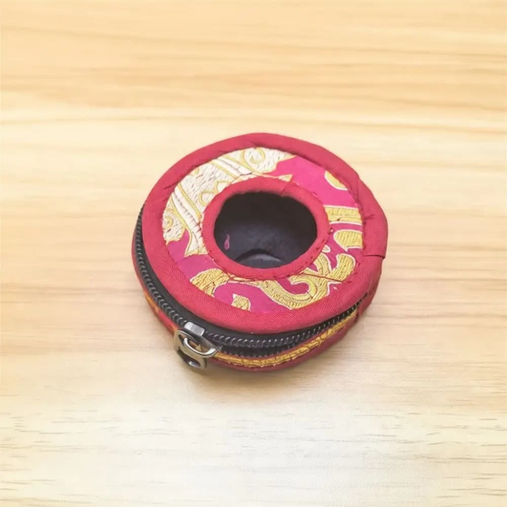 Exquisite Brocade Pouch For Ritual Bell Protective Sleeve For Tingsha Musical Percussion Instrument Storage Container