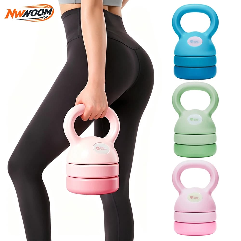 Adjustable Kettlebell Weight Set 3 in 1 5lbs 8lbs 9lbs 12lbs Home Gym Full Body Strength Training Workout Fitness Beginners