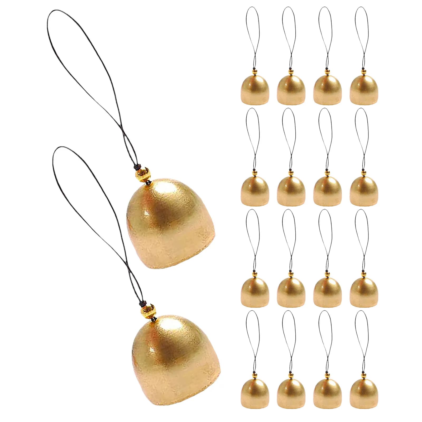 18Pcs Small Hanging Metal Bells for Crafts Wind Chime Kits DIY Bell Ornaments Christmas Wreaths Garden Decor Window Home Pendant