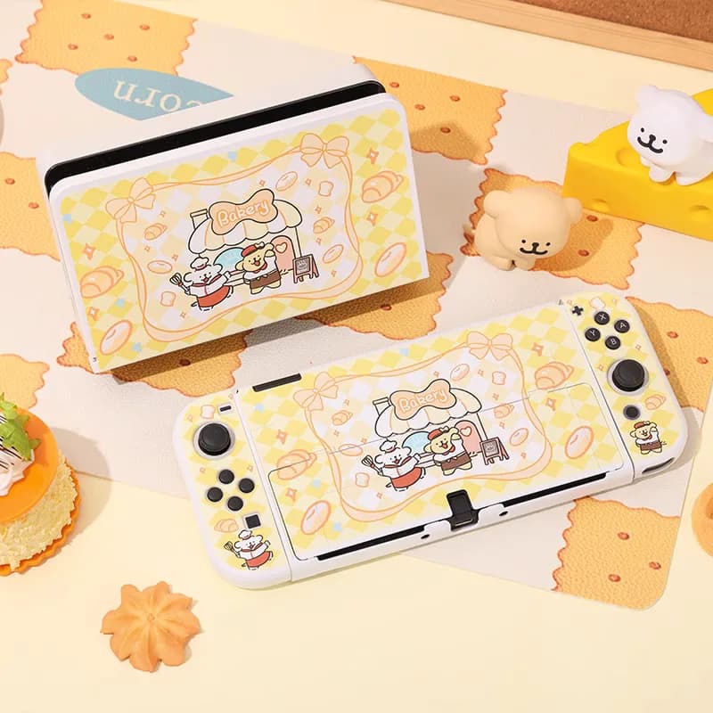 Custodia per Nintendo Switch Protezione OLED Anime Girl Doggy Cover Guscio protettivo agganciabile per controller Nintendo Switch Joy-Con