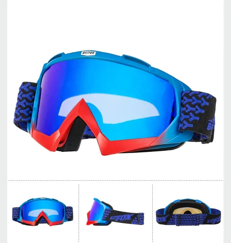 -Per occhiali da sci antiappannamento per moto Protezione UV Occhiali da snowboard Occhiali da sole sportivi per sci Arrampicata su ghiaccio