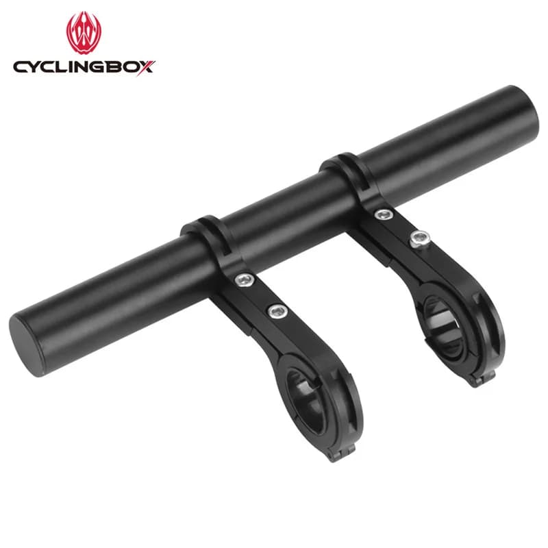 Staffa in lega a doppio morsetto per prolunga manubrio per bicicletta a tubo per computer GPS leggero per estensione manubrio da 21-32 mm