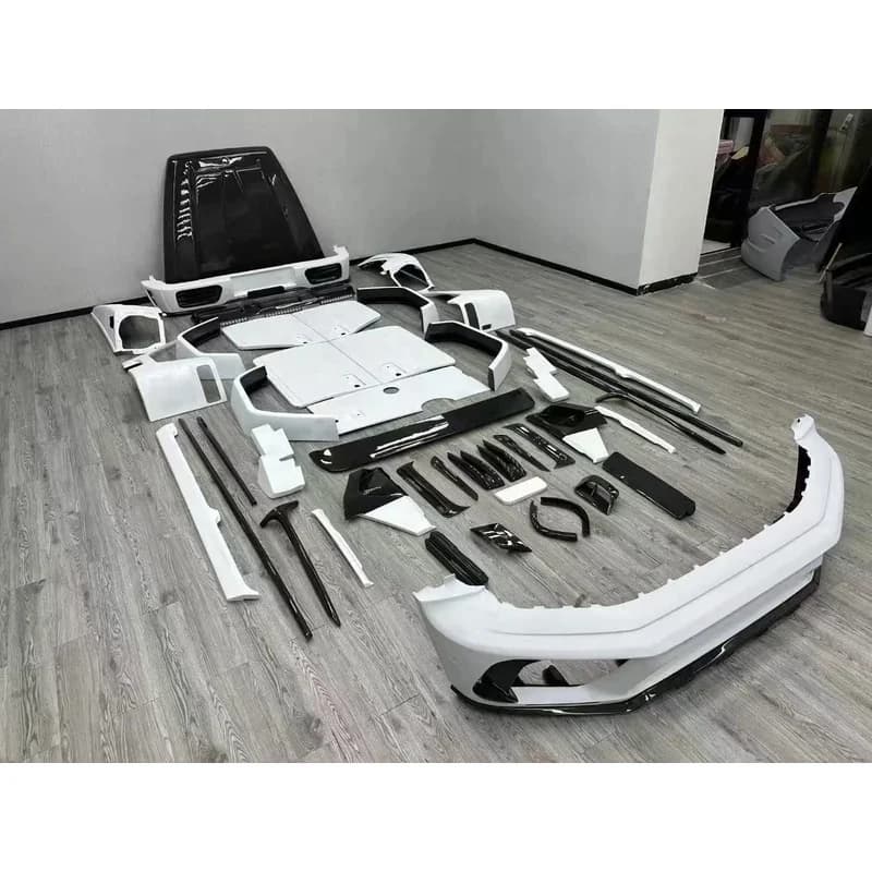 Kit Carrozzeria in Fibra di Carbonio G500 G63, Paraurti Anteriore e Posteriore Stile G500 G6SY, Minigonne Laterali, Spoiler, Passaruota