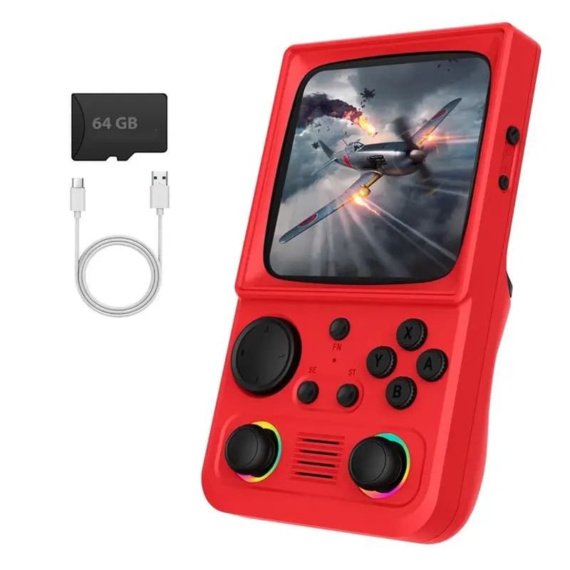 Console di Gioco Portatile Retro Y43A-R36T MAX, Emulatore con Schermo IPS da 4.0", 25+ Giochi, Scheda 64G, Sistema Emuelec, Lettore Portatile Wi-Fi