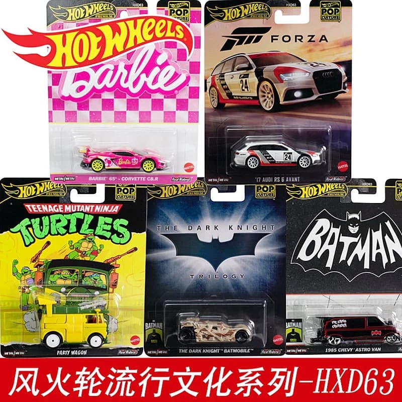 Hot Wheels Premium HXD63 Pop Culture 1/64 Auto in Metallo Pressofuso con Pneumatici in Gomma, Modellino a Tema Cinematografico, Regalo da Collezione per Appassionati