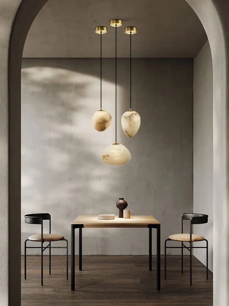 Collezione di marmo geometrico Lampadario a LED dimmerabile Apparecchio a sospensione Lampen Lampada a sospensione Lampada a sospensione per sala da pranzo