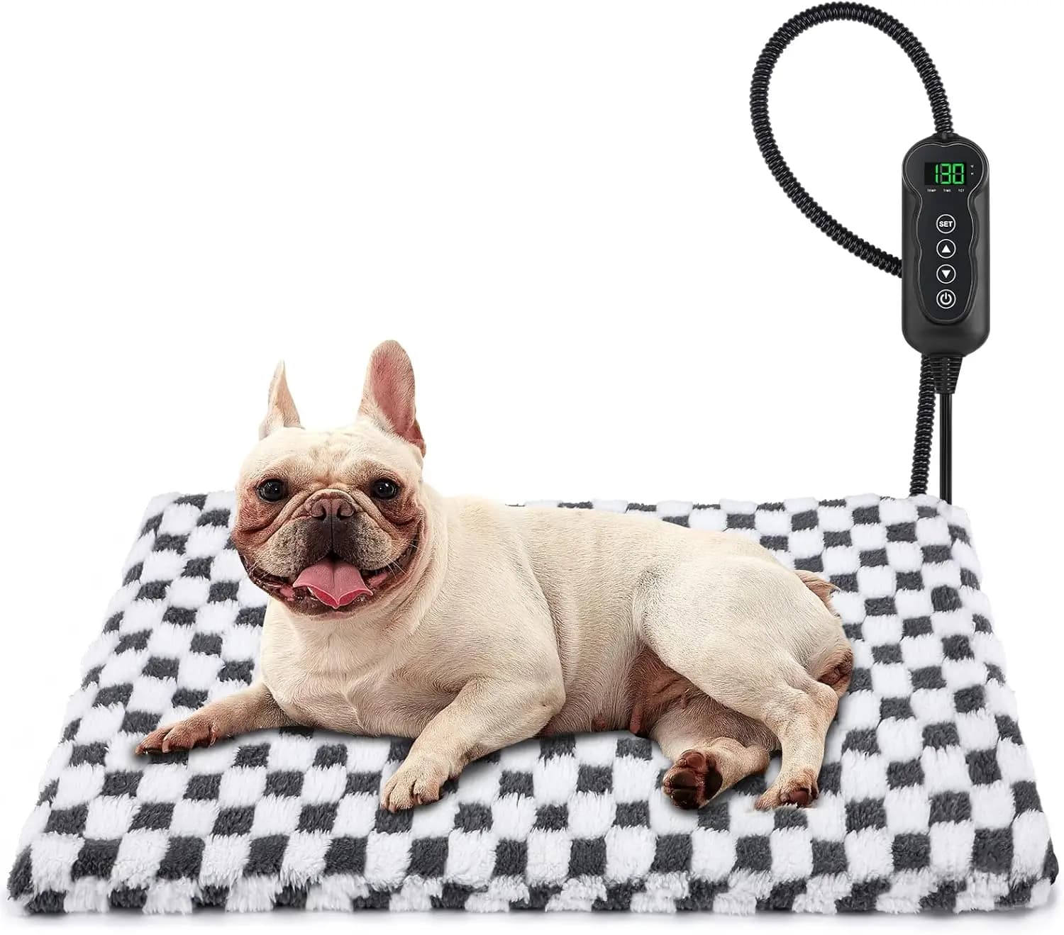 Cuccia Riscaldata per Cani, Tappetino Riscaldante per Animali Domestici con 11 Temperature Regolabili e Timer, per Cani e Gatti, Elettrico