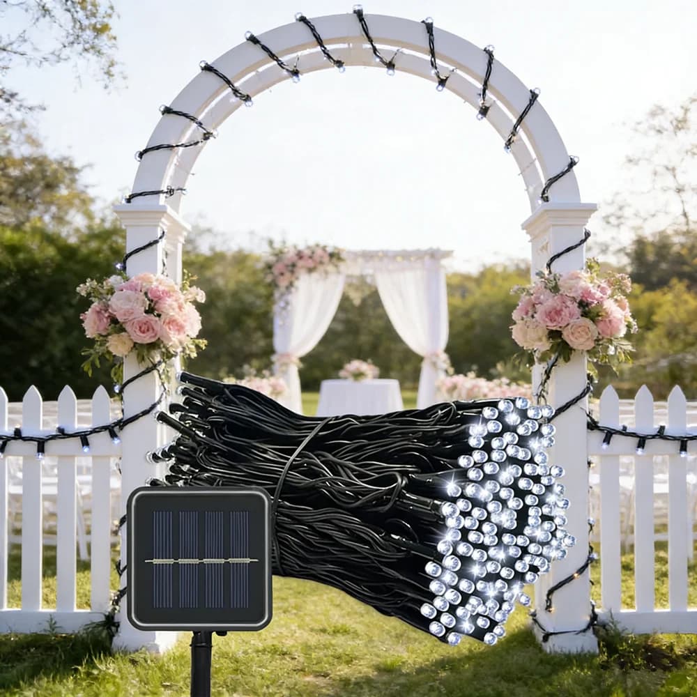 Ghirlanda Solare per Esterni, Luci Fatate per Patio, Cortile, Matrimoni, Natale, Giardino, Luci a Stringa Solari per Feste