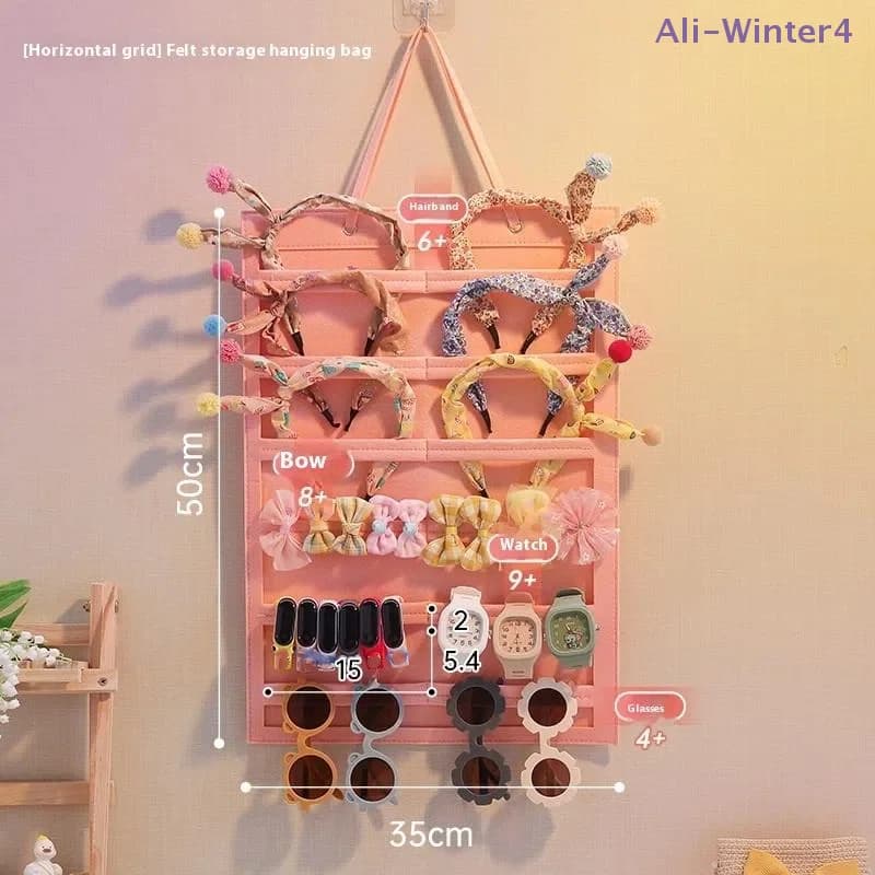 daWinter4 da Hanging device for hair clips and hairpins, felt, for women and girls, sunglasses and hair accessories