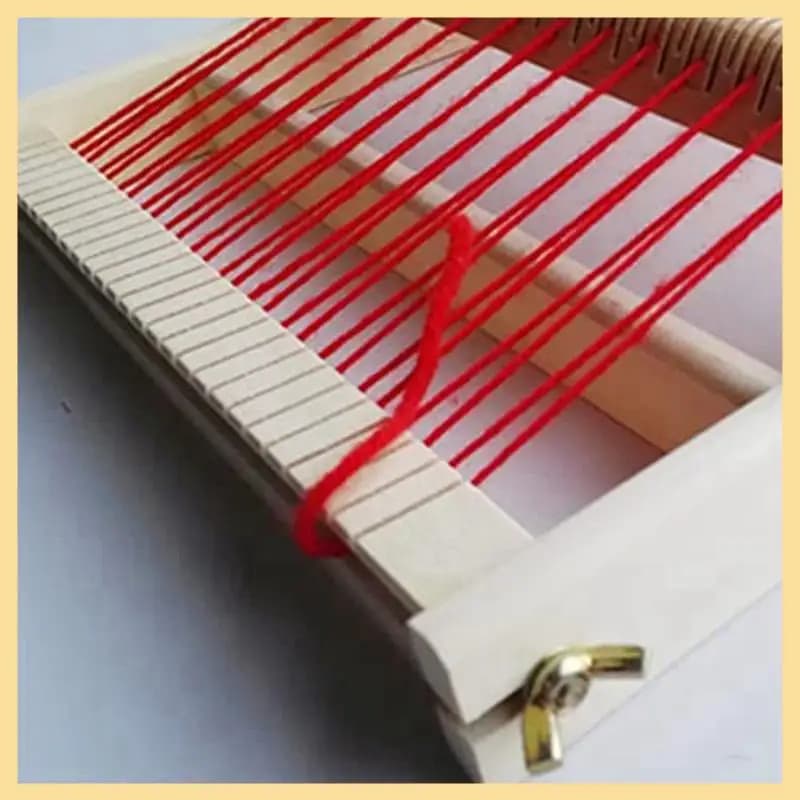 Developmental Toys Knitting Loom DIY Weaving Kit DIY Kids Toys Wood Weaving Loom