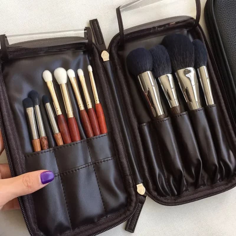 Borsa da donna pieghevole per pennelli per trucco Organizer Custodia da toilette cosmetica da viaggio femminile per strumenti di bellezza Custodia per accessori per il lavaggio