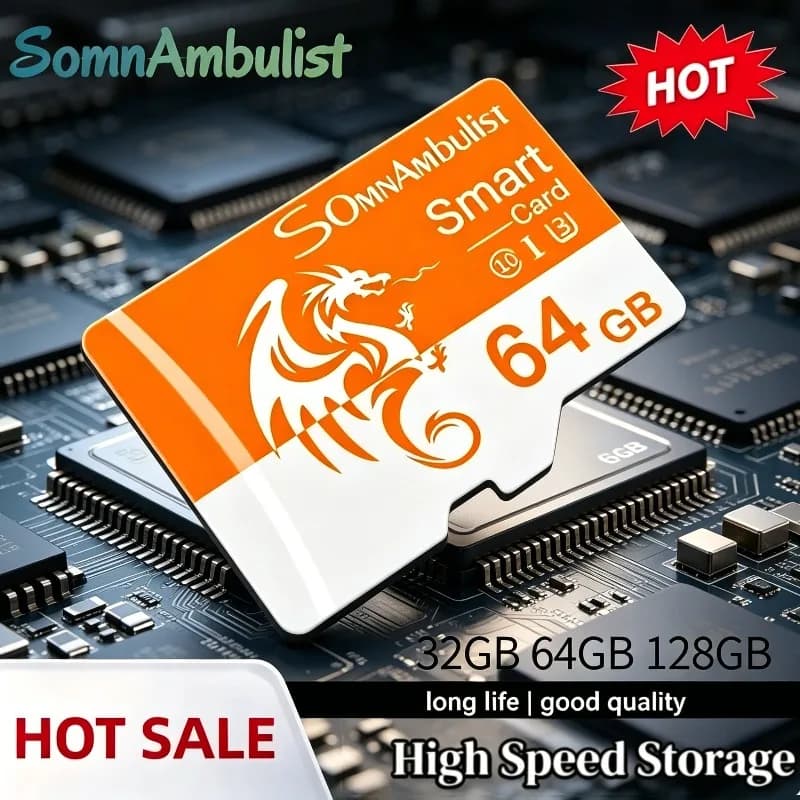 SomnAmbulist Memory Card TF Card for Drone Audio Surveillance Device SomnAmbulist 64GB High Speed Mini TF Card C10 U3 A1