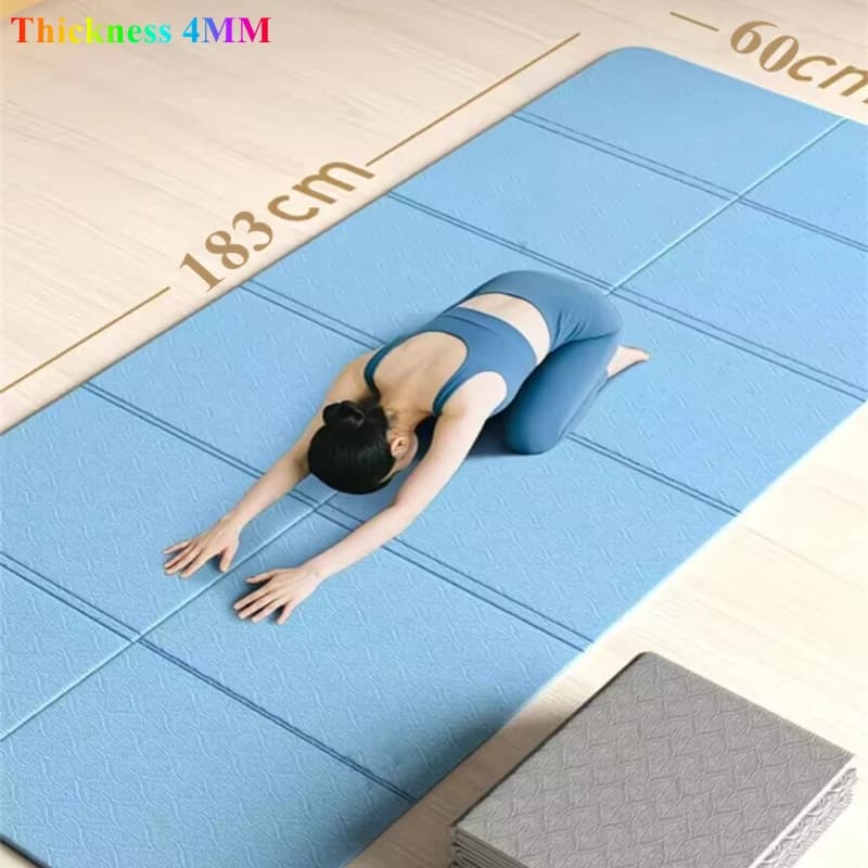Allenamenti Pieghevole PVC Pieghevole Yoga 183x60x0.4cm Antiscivolo per Pilates Tappetino Eco Friendly Viaggi Fitness Esercizio Double Sided