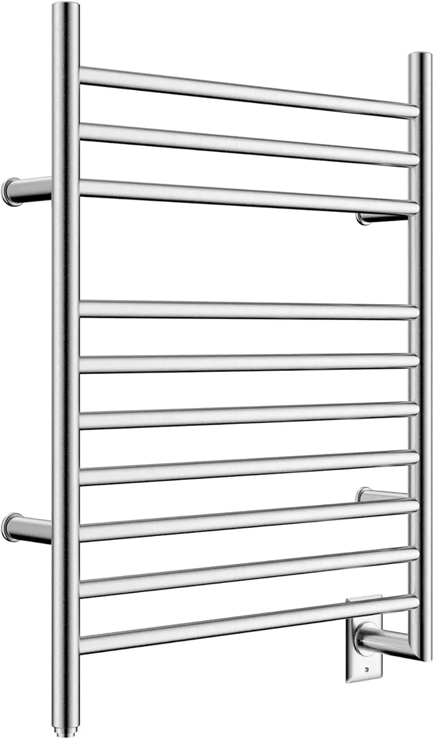 Scaldasalviette da parete con riscaldamento elettrico, barra portasalviette riscaldata, finitura spazzolata