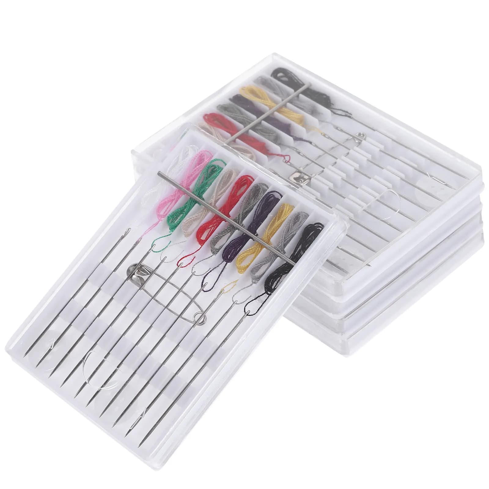 5Packs Portable Mini Travel Size Sewing Kit with Needle Thread Storage Case for Home Hotel Outdoor Use Multifunctional Sewing