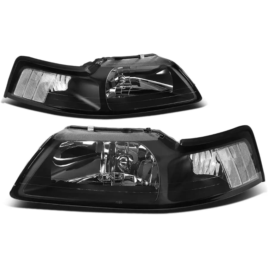 Sostituzione fari alloggiamento nero per aggiornamento illuminazione LED Mustang ad alte prestazioni 9904 con finitura nera durevole Ideale per