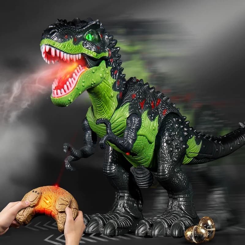 Ragazzo telecomando dinosauro giocattolo passeggiata simulazione del suono modello RC luce spray gioco educativo giocattoli per bambini per regalo di compleanno di 3 anni