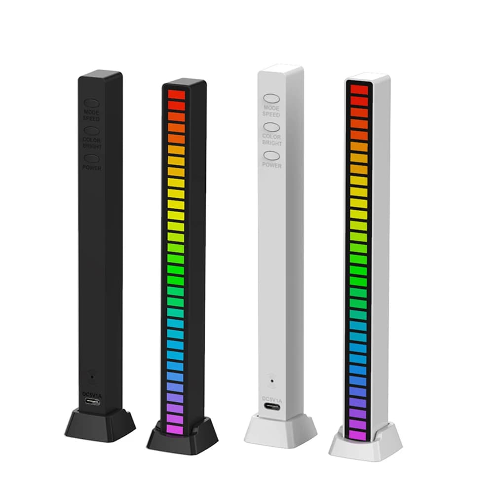 Luce LED RGB Reattiva al Suono - Lampada a Ritmo Musicale Controllata dalla Voce con Controllo APP RGB per Scrivania da Gaming/Casa/Ufficio/Auto