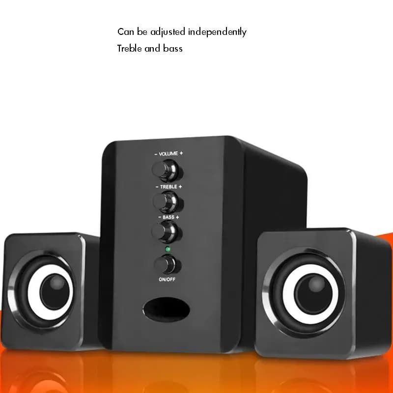 Sistema di altoparlanti subwoofer USB, altoparlanti per computer cablati Ottimo USB per DJ Musica, film, giochi e computer portatili multimediali