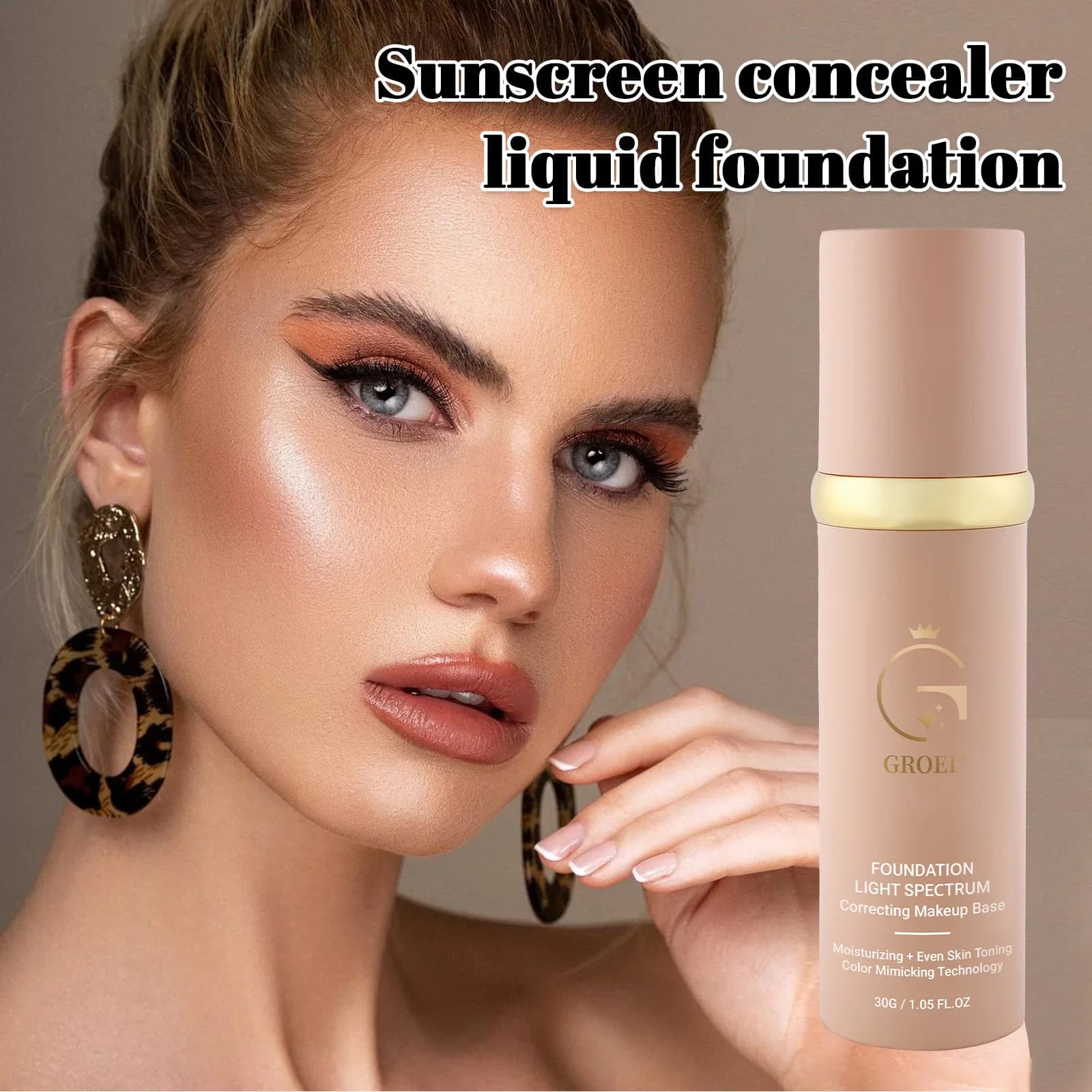 Waterproof Cover Corrector Total 30ml, Polishing for Macchie Scure, Liquid Makeup for Face with Natural Finish