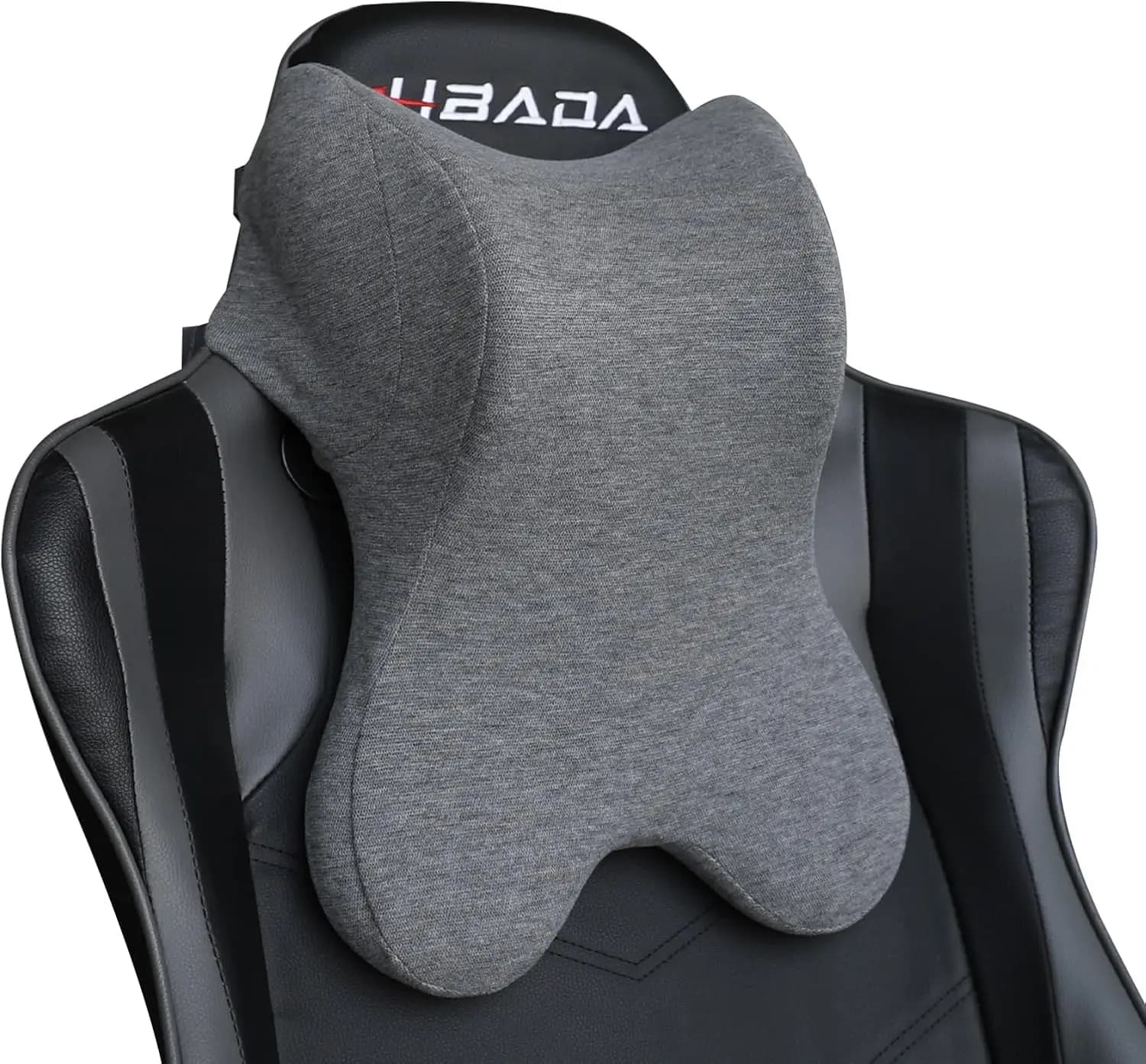 Cuscino ergonomico per il collo da auto con doppie cinghie per guida, gaming e sedie da ufficio, supporto regolabile in altezza