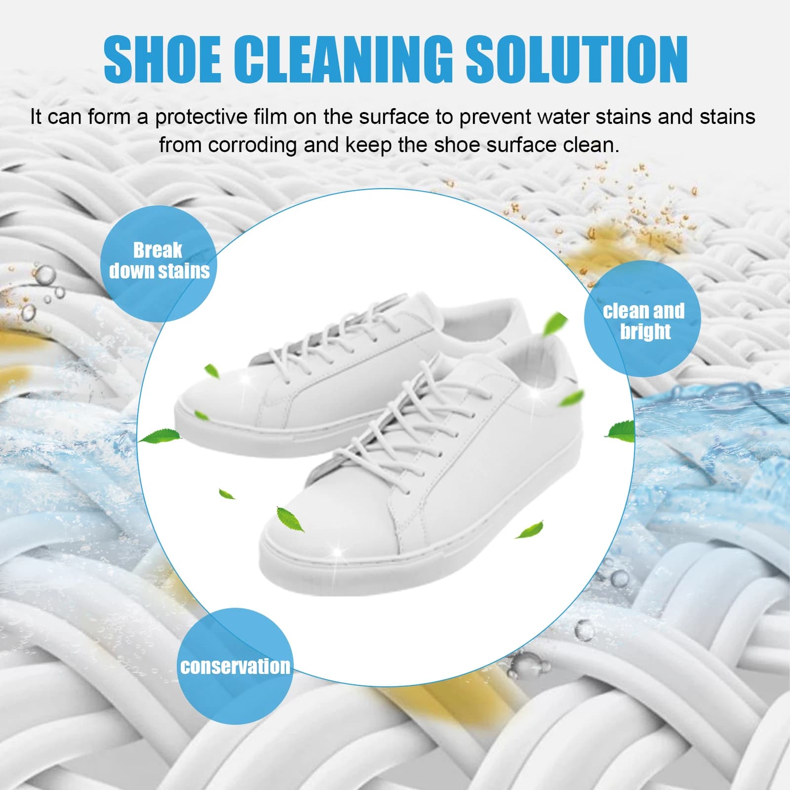 Pastiglie detergenti per scarpe bianche, per scarpe in tela, per scarpe bianche piccole, per la decontaminazione delle scarpe bianche che si sono ingiallite, per una pulizia brillante.