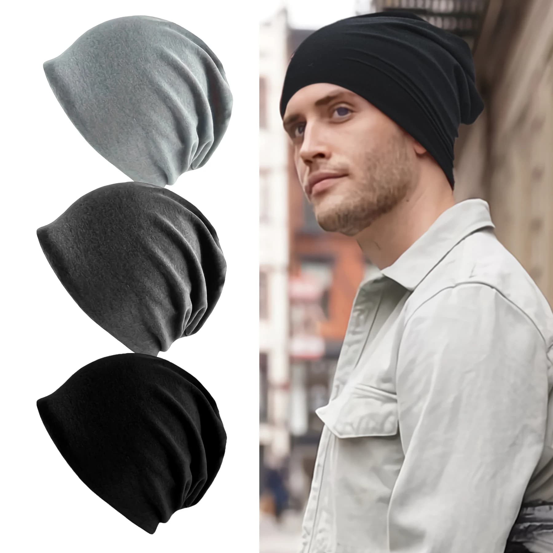 Berretto Unisex Tinta Unita Morbido e Leggero - Cappello Invernale Caldo per Uomo e Donna, Stile Hip-Hop, per Corsa e Uso Quotidiano