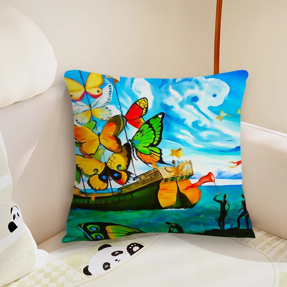 art cushion cover Comfortable soft Pillow Case S-Salvador dali for Sofa Living Room Fashion Home office Decor Protective Covers