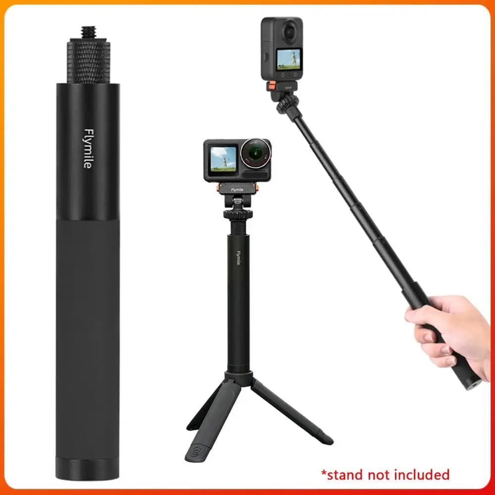 Asta Selfie in Lega di Alluminio, Asta Estensibile con Impugnatura Regolabile per Fotocamere Action Insta360 Go Ultra/X5/Pocket 3
