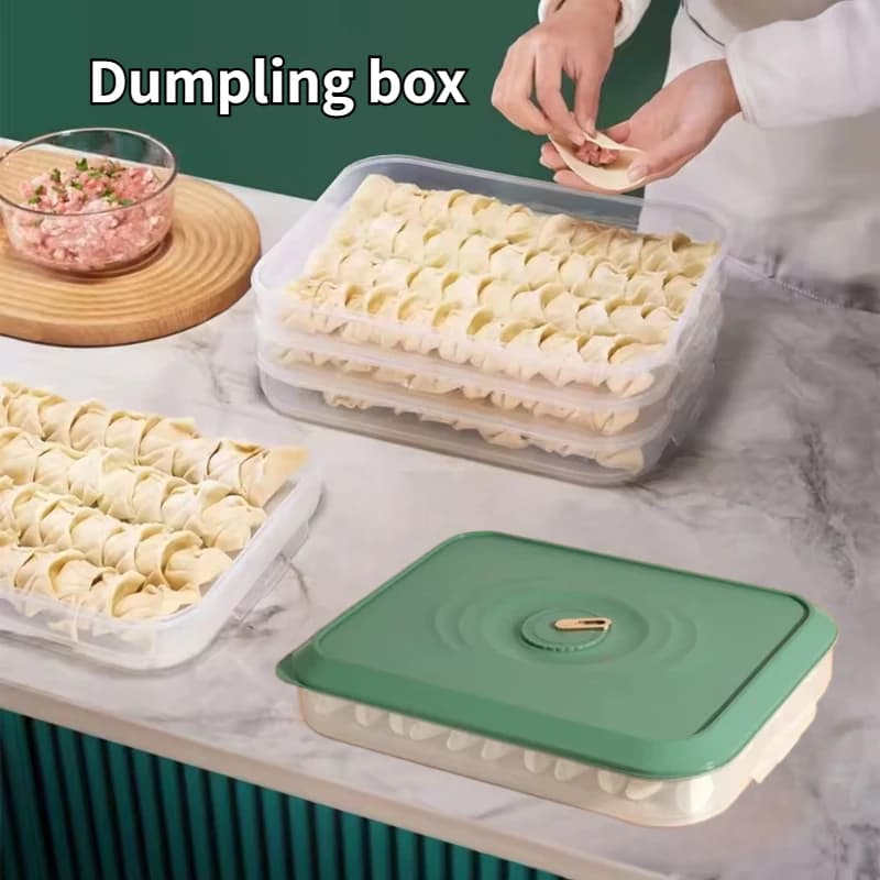 Contenitore Multistrato per Ravioli 1/3 Pezzi, Organizzatore per Frigorifero e Congelatore, Contenitore per Mantenere il Cibo Fresco, Utensile da Cucina
