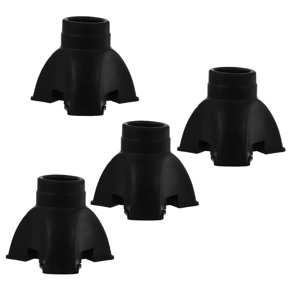 4Pcs Triangle Non-Slip Rubber Crutch Foot Cover for Elderly Safety Trekking Pole Tip Protectors Hiking Stick End Mats