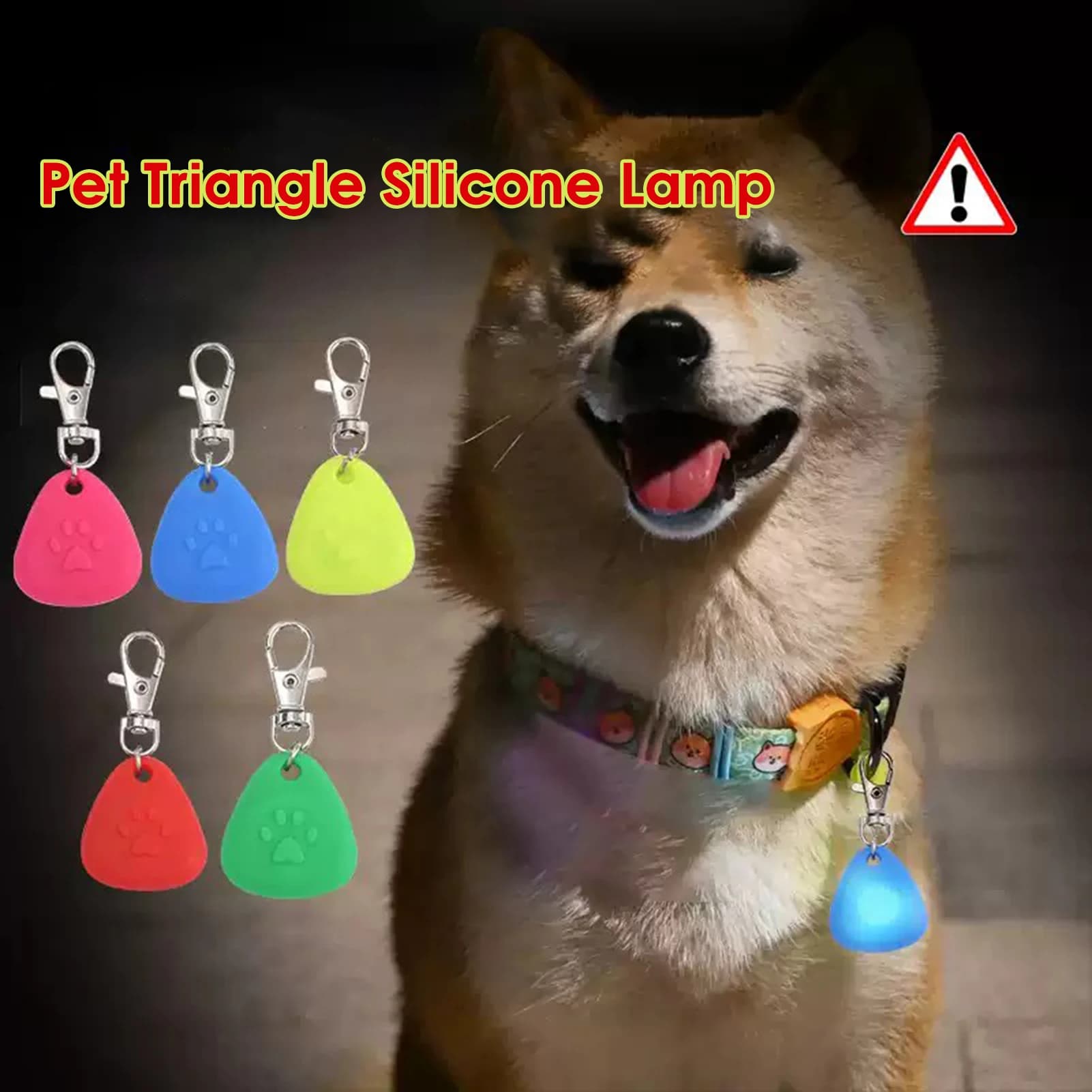 Collare luminoso per cani/gatti a LED Ciondolo luminoso Accessori anti-smarrimento per animali domestici Collana luminosa Decorazione luminosa per la sicurezza della camminata notturna