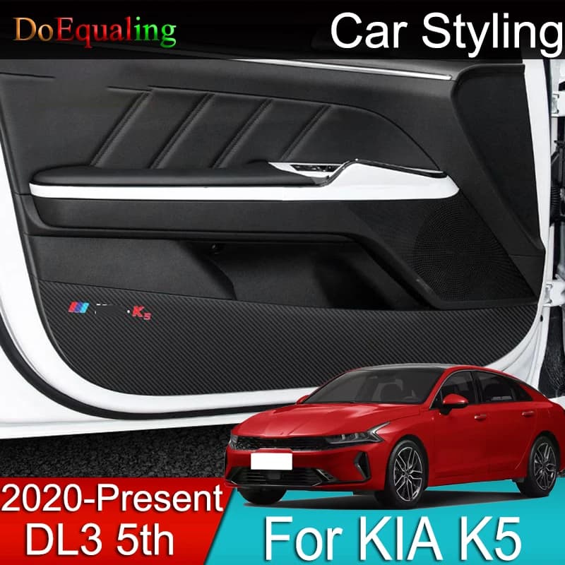Per Kia K5 DL3 5th 2020 2021 2022 Car Door Co-pilot Glove Box Anti-kick Mat adesivi Pad a prova di sporco copertura Trim guarnire