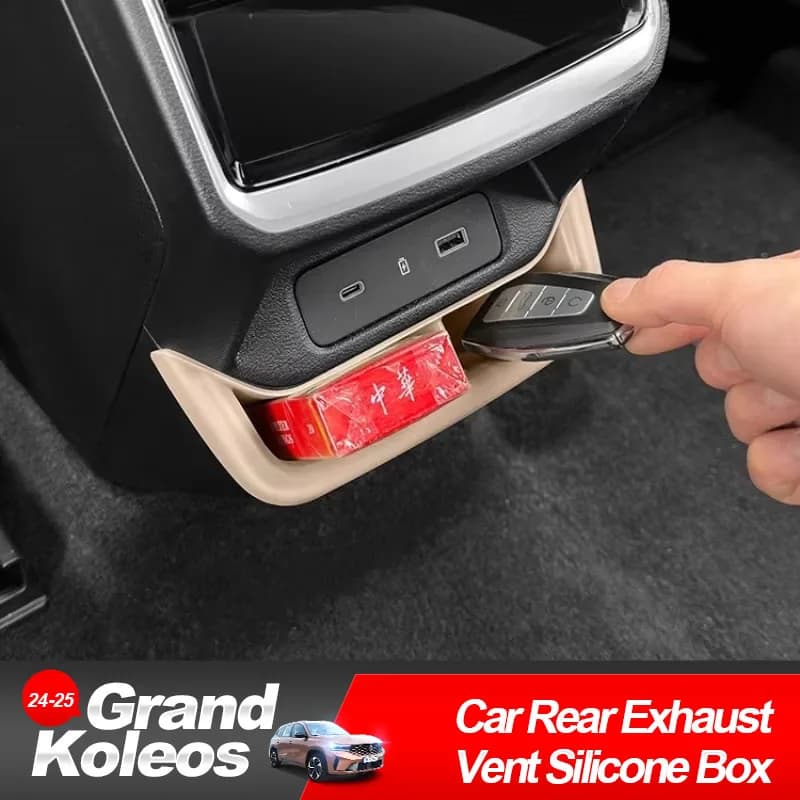 Scatola portaoggetti in silicone per presa d'aria per fila posteriore per auto, cuscino protettivo, scatola portaoggetti per interni auto per Grand Koleos/Geely Monjaro Xingyue L