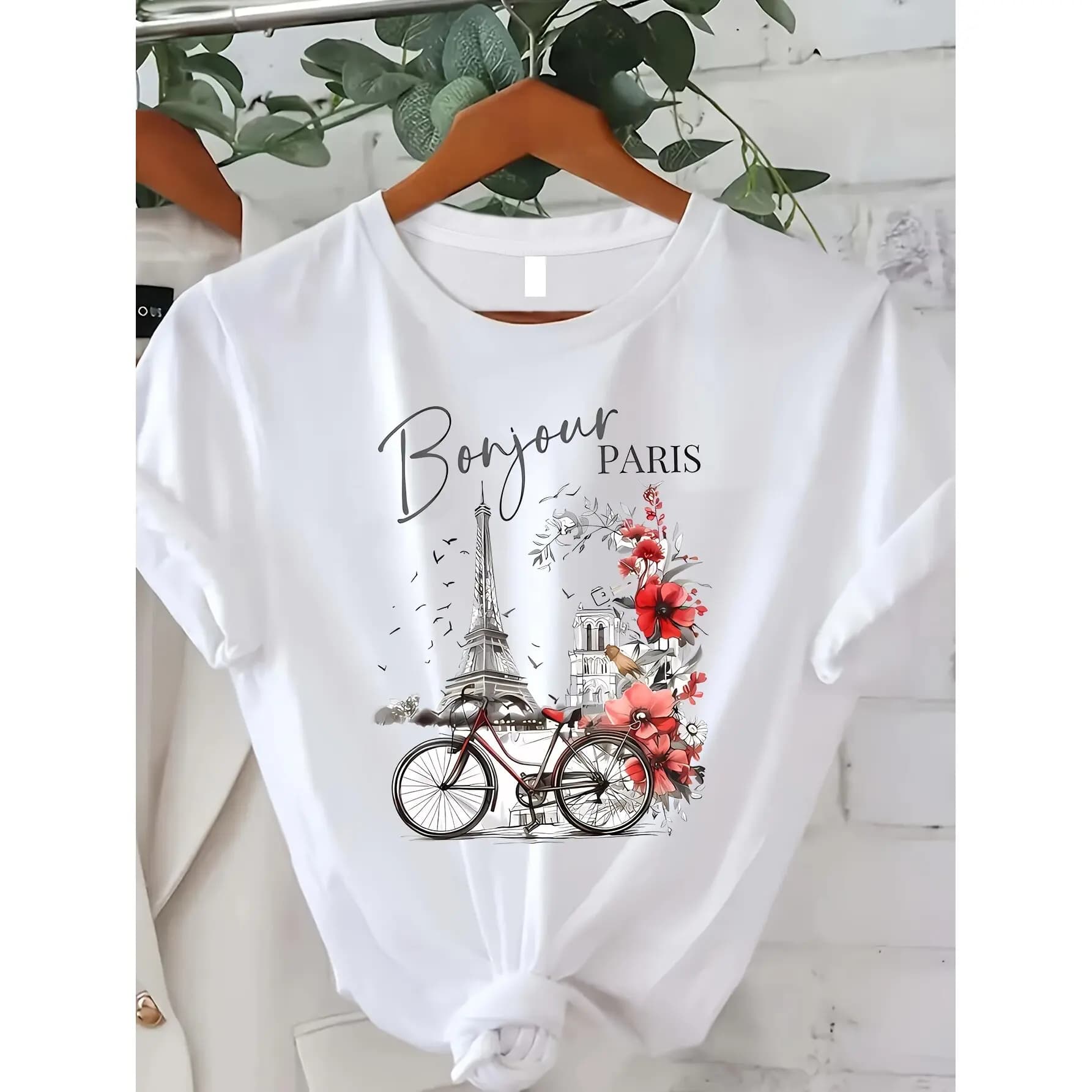 Casual Fashion Women's T-shirt Short Sleeve round Neck Large Size Simple Stylish Polyester Fiber Summer Comfortable Sweat Abs...