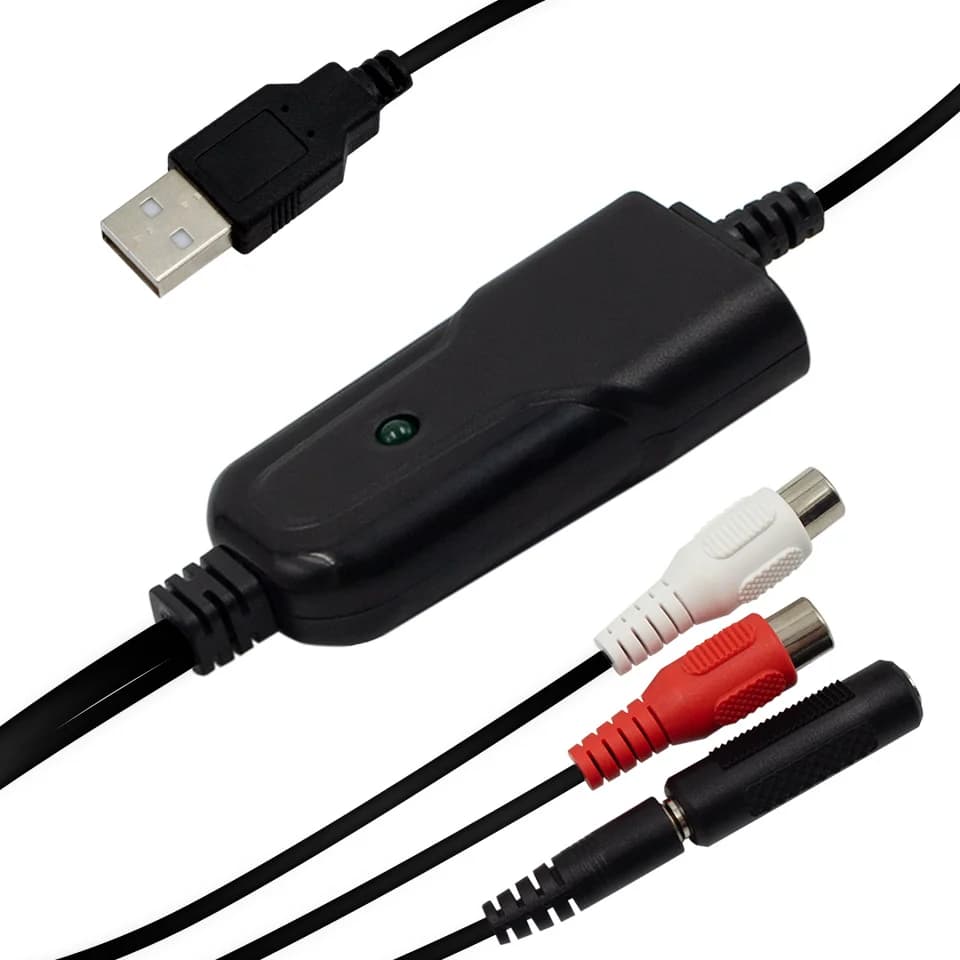 Dispositivo di acquisizione audio USB 2.0 - Convertitore da cassetta analogica a MP3 digitale - Acquisizione audio da cassetta a CD/USB in MP3