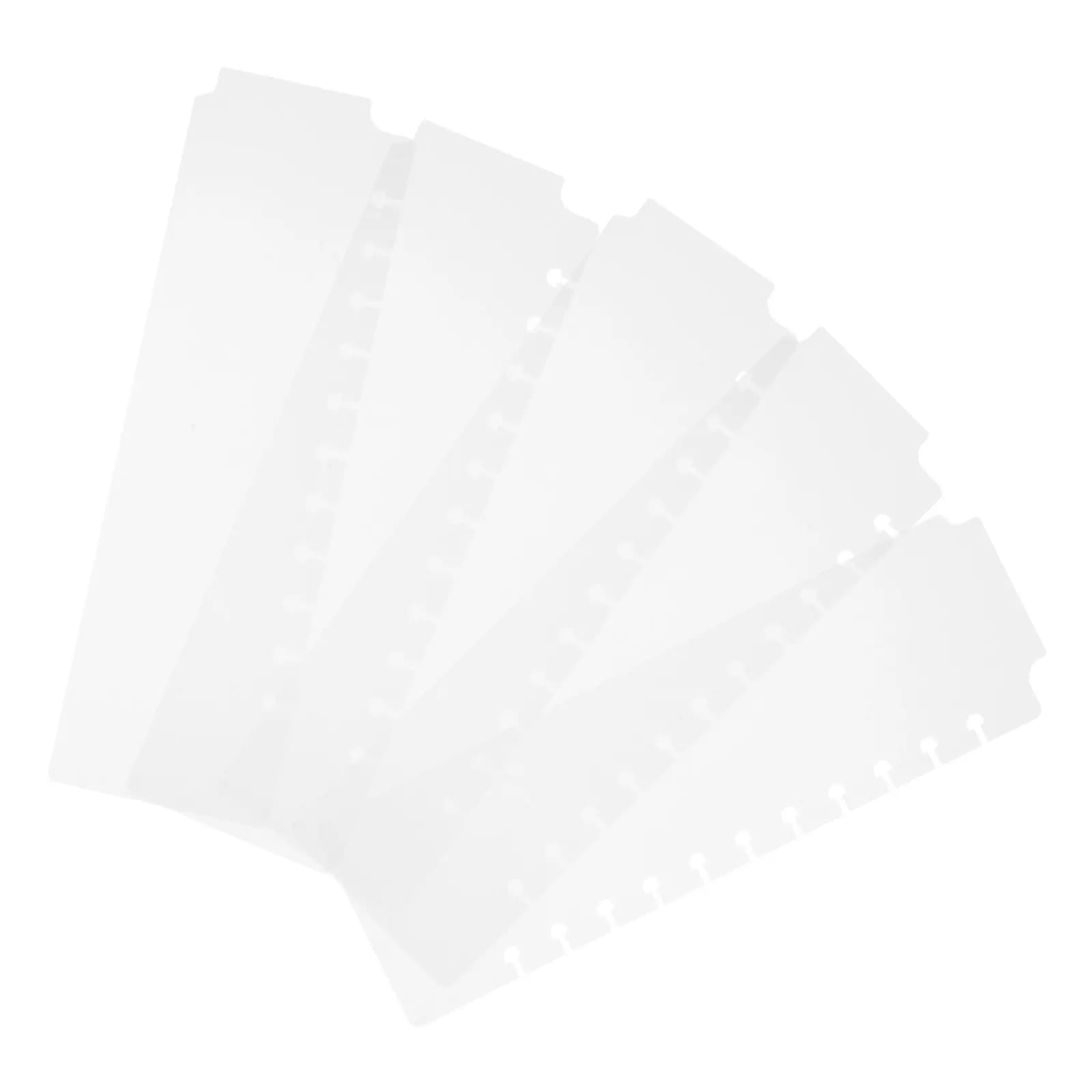 Set di 5 Divisori in Plastica per Raccoglitori, Quaderni a Fogli Mobili, Agende, Separatori Compatti a Scatto, Segnalibri Estetici
