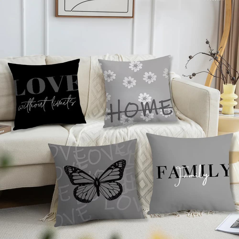 Flower Pattern love cushion cover For Pillow Printing Sofa Decoration Home Car Room Coffee Shop Office Nordic Simplicity