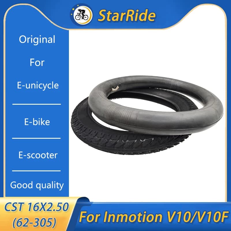 Pneumatico originale CST 16 pollici 16x2.50 62-305 per Inmotion V10 V10F monociclo bici bicicletta pieghevole Scooter elettrico parti accessori