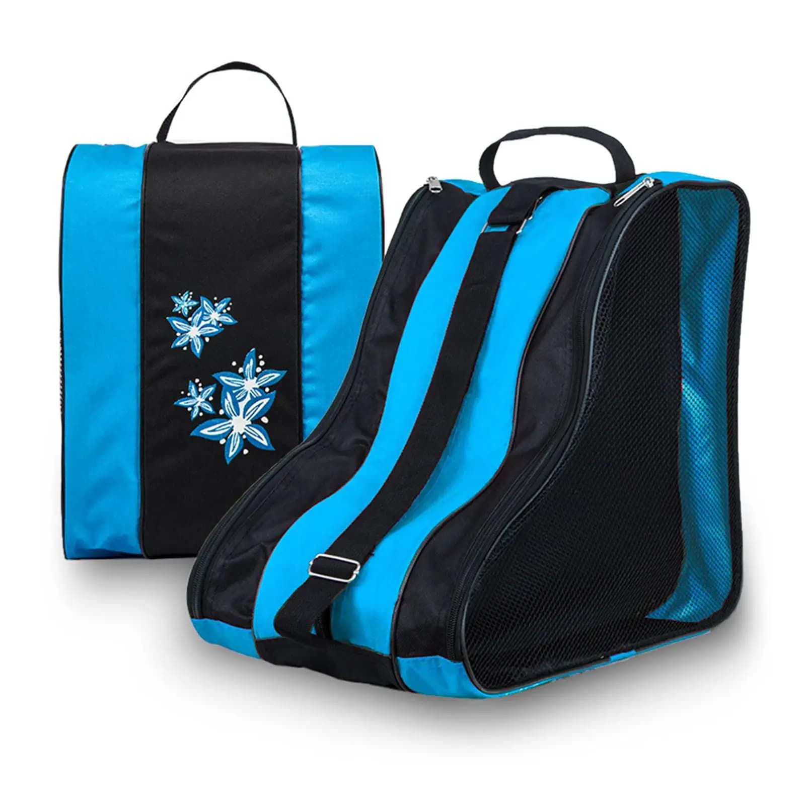 Borsa da trasporto traspirante a 3 strati per pattini da bambino, pattini in linea, pattini da ghiaccio, custodia per pattini, borsa per il trasporto di pattini