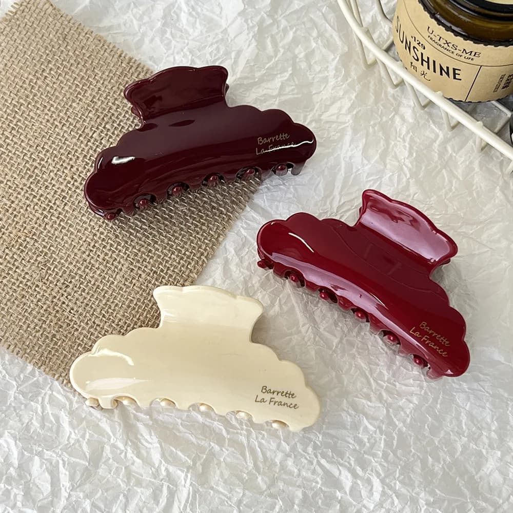 Fermagli per capelli da donna alla francese, eleganti fermagli a pinza in acetato di medie dimensioni, graziosi fermagli a squalo, accessori per capelli squisiti per ragazza, copricapo