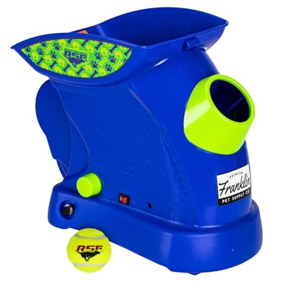 Franklin Pet Supply Co. Ready Set Fetch Mini Lanciatore Automatico di Palline da Tennis per Cani - Lanciatore Elettronico Mini di Palline da Tennis per F