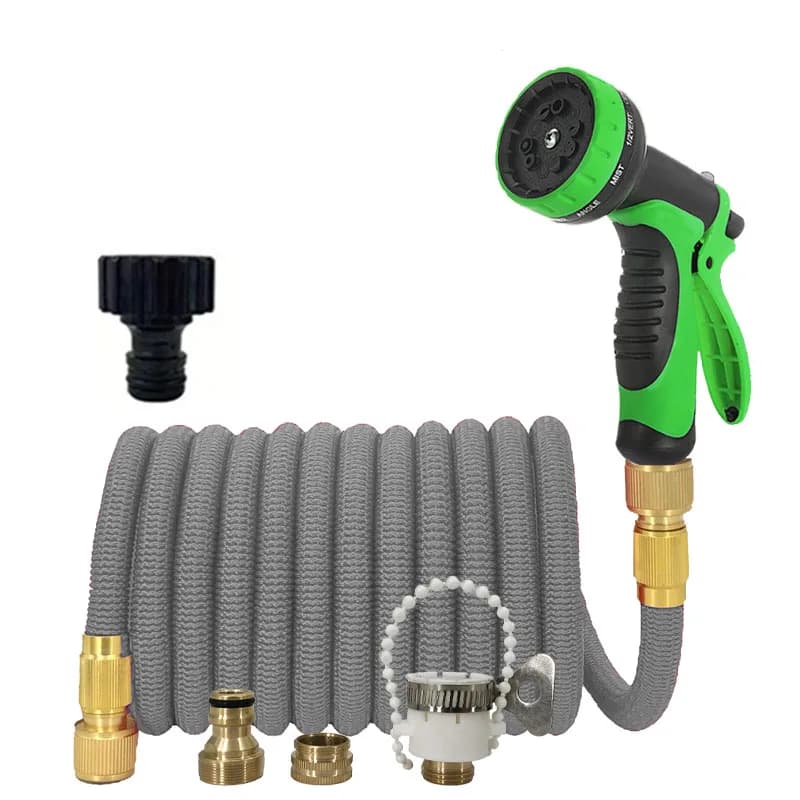 Tubo da Giardino Espandibile con Ugello Multifunzione, Tubo Magico ad Alta Pressione per Lavaggio Auto, Spruzzo Regolabile Flessibile FLOWERS SPRAL