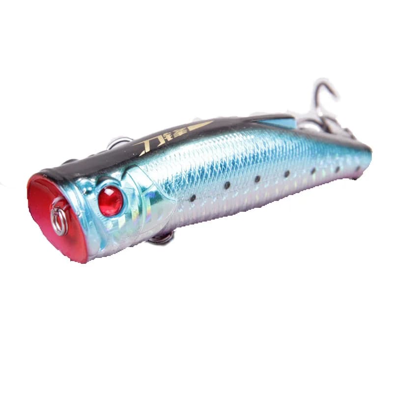 LUTAC Popper 90mm 19.5g 5 colori vendita calda galleggiante 3D Fish Eye Hard Lure amo da pesca