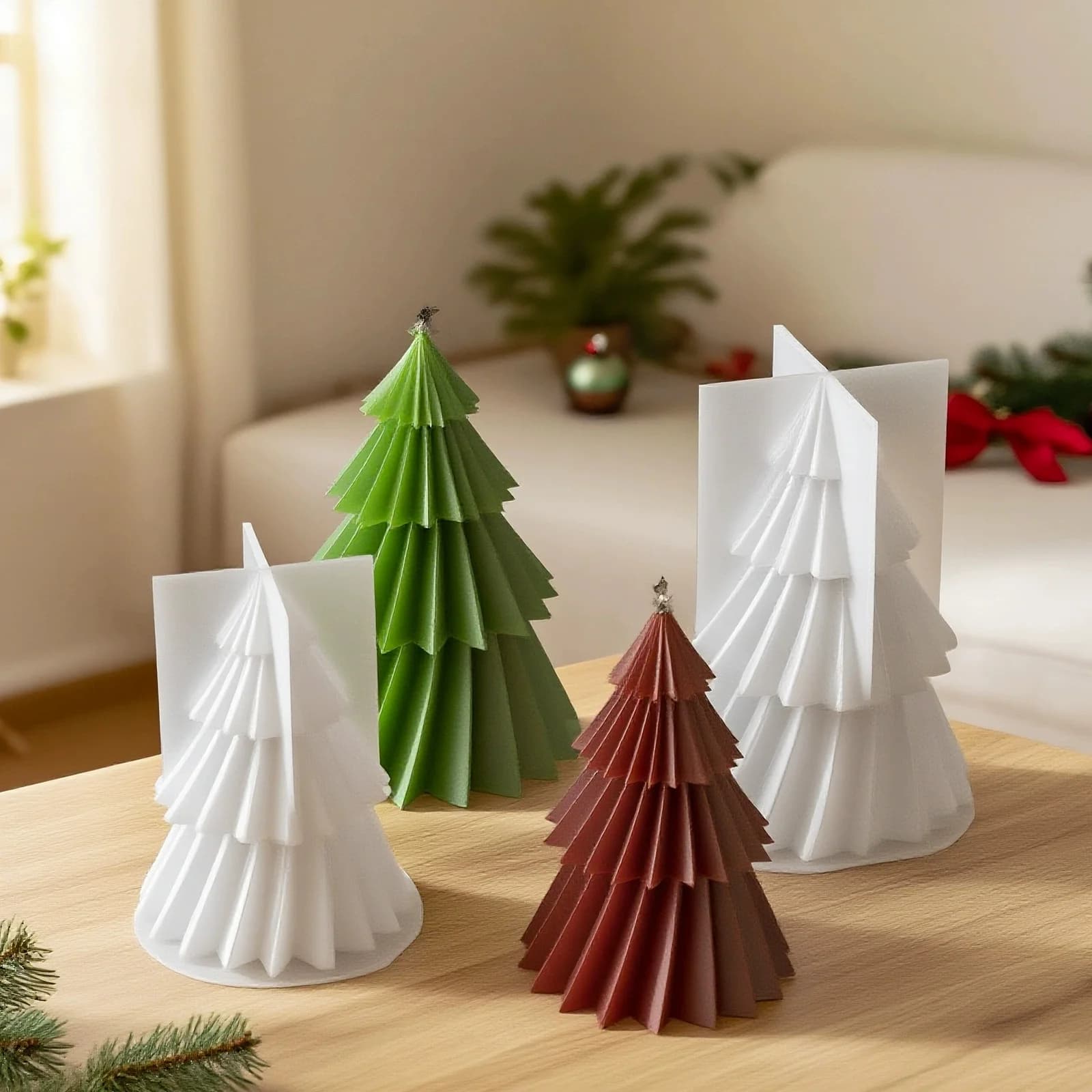 Christmas Tree Scented Candles Silicone Mold DIY Aromath Candle Soap Making Tools Resin Molds Christmas Candle Scented Decor