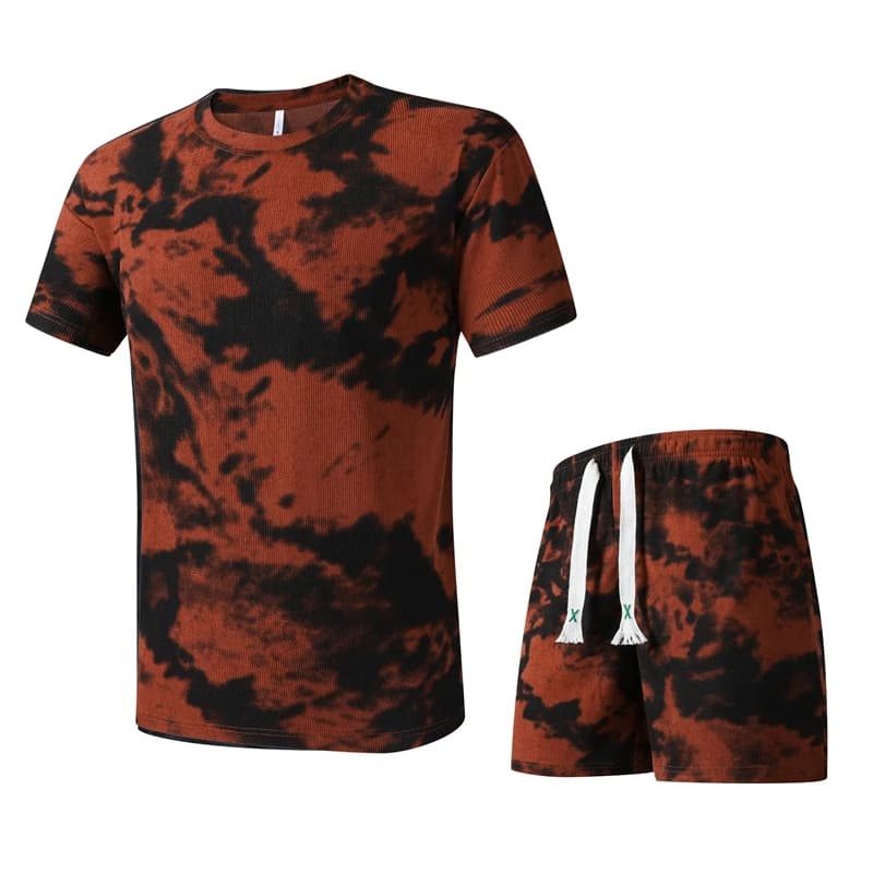 Set Versatile da Uomo per Ciclismo e Sport all'Aperto, Tendenza Moda Estiva, Completo Sportivo e Casual con Maglia a Maniche Corte e Pantaloncini