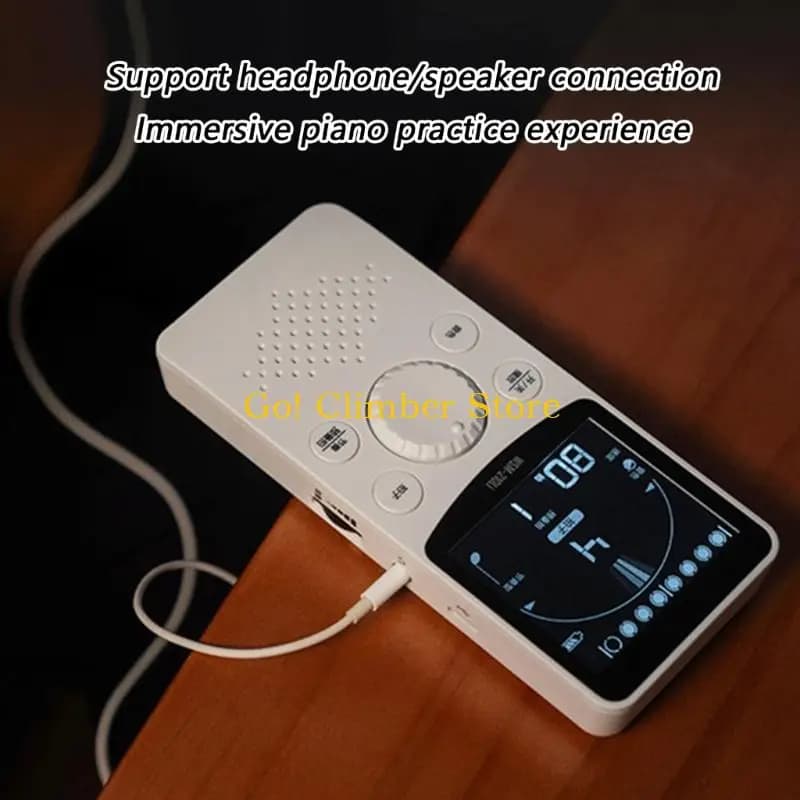 Q84C Digital Rhythm Trainer Metronome with 30-260 Headphone Output and Fold-Out Stand for Instrument Drills