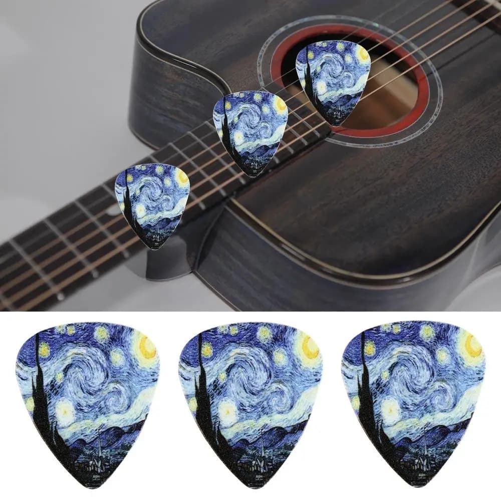 Sound Guitars Accessories For Electric Guitar Acoustic Guitar Pick Star Sky Design Electric Guitar Picks Finger Guitar Pick