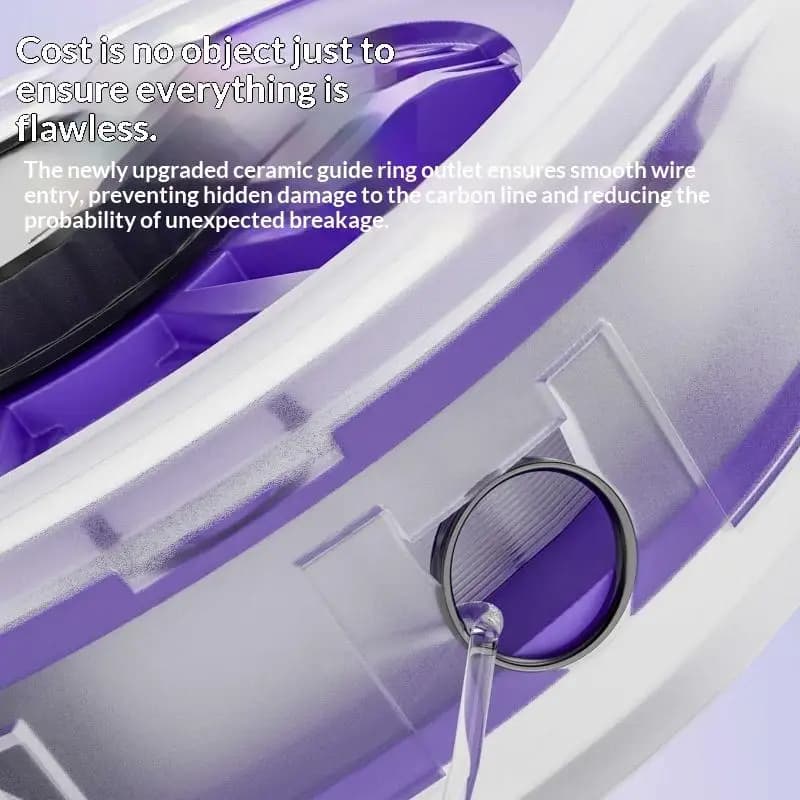 Fishing Line Winder Storage Box Ceramic Guide Ring Space Saving 1PC Leader Line Organizer for Home Fishing Tackle Storage